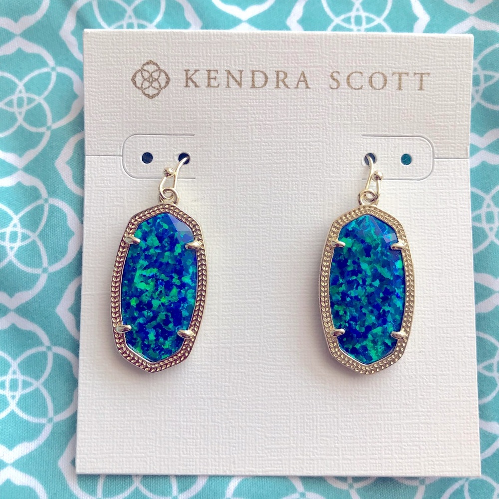 KENDRA SCOTT DANI ROYAL BLUE OPAL EARRINGS